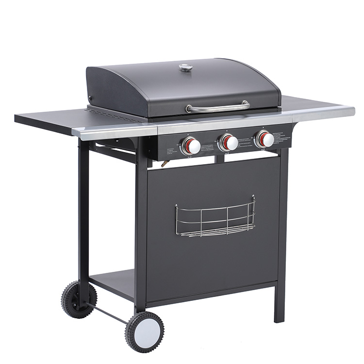 Bếp nướng gas BBQ 3 đầu đốt với đầu đốt phụ