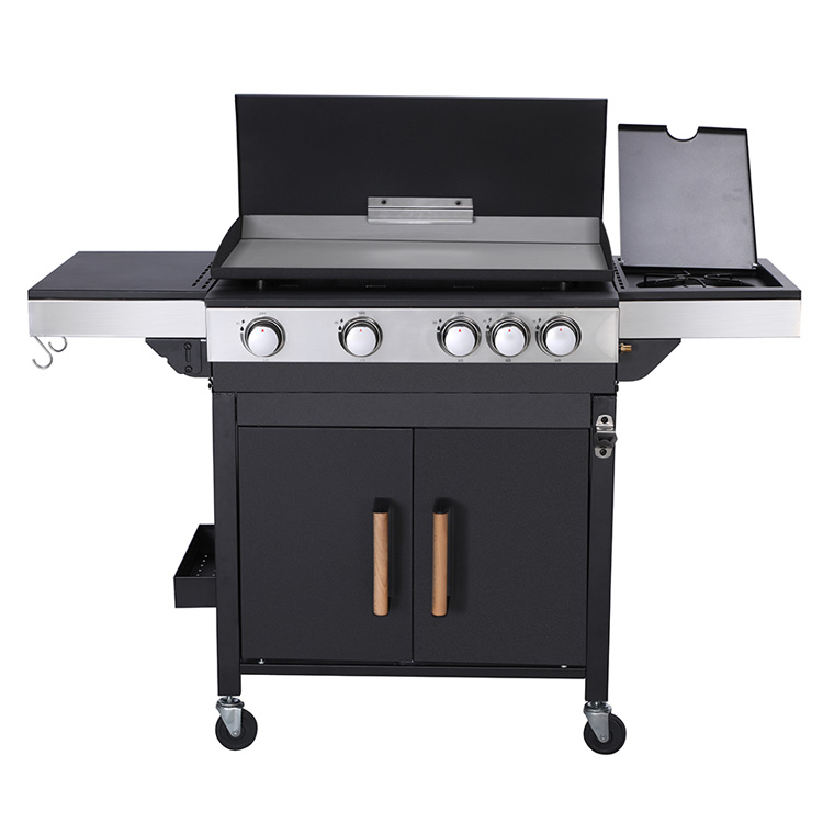 Plancha BBQ gas 4 đầu đốt với xe đẩy có thể tháo rời